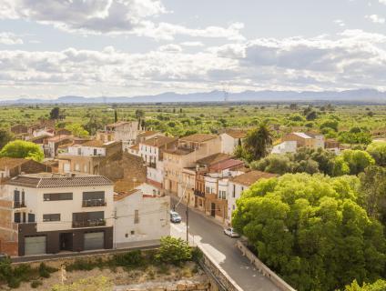 Vista del Carrer de la Creu des de la torre